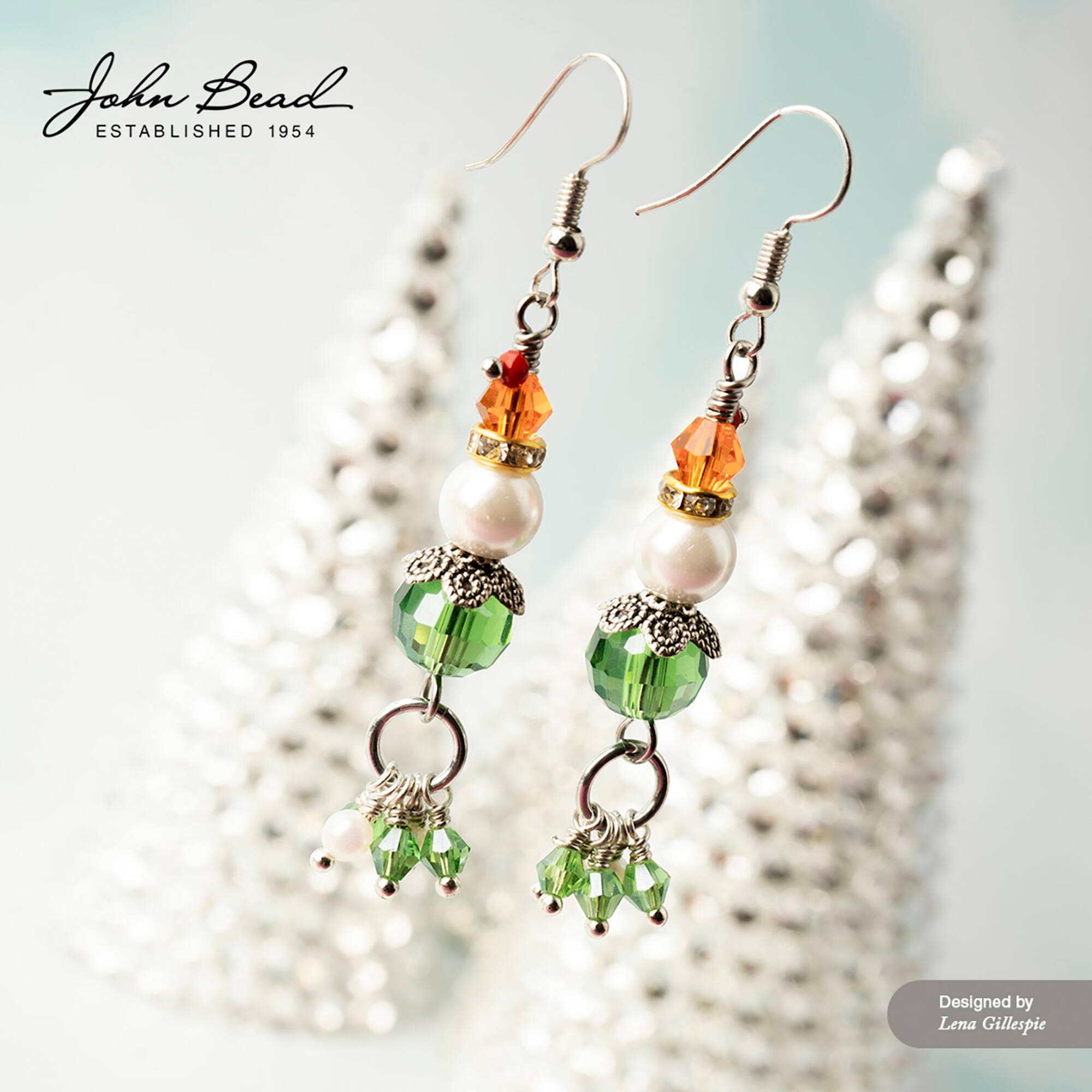 Crystal Lane DIY Holiday Christmas 7" Designer Crystal Glass & Pearl Bead Strand